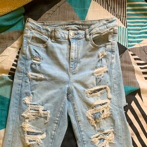 American eagle stretch fit high waisted jeans size 12